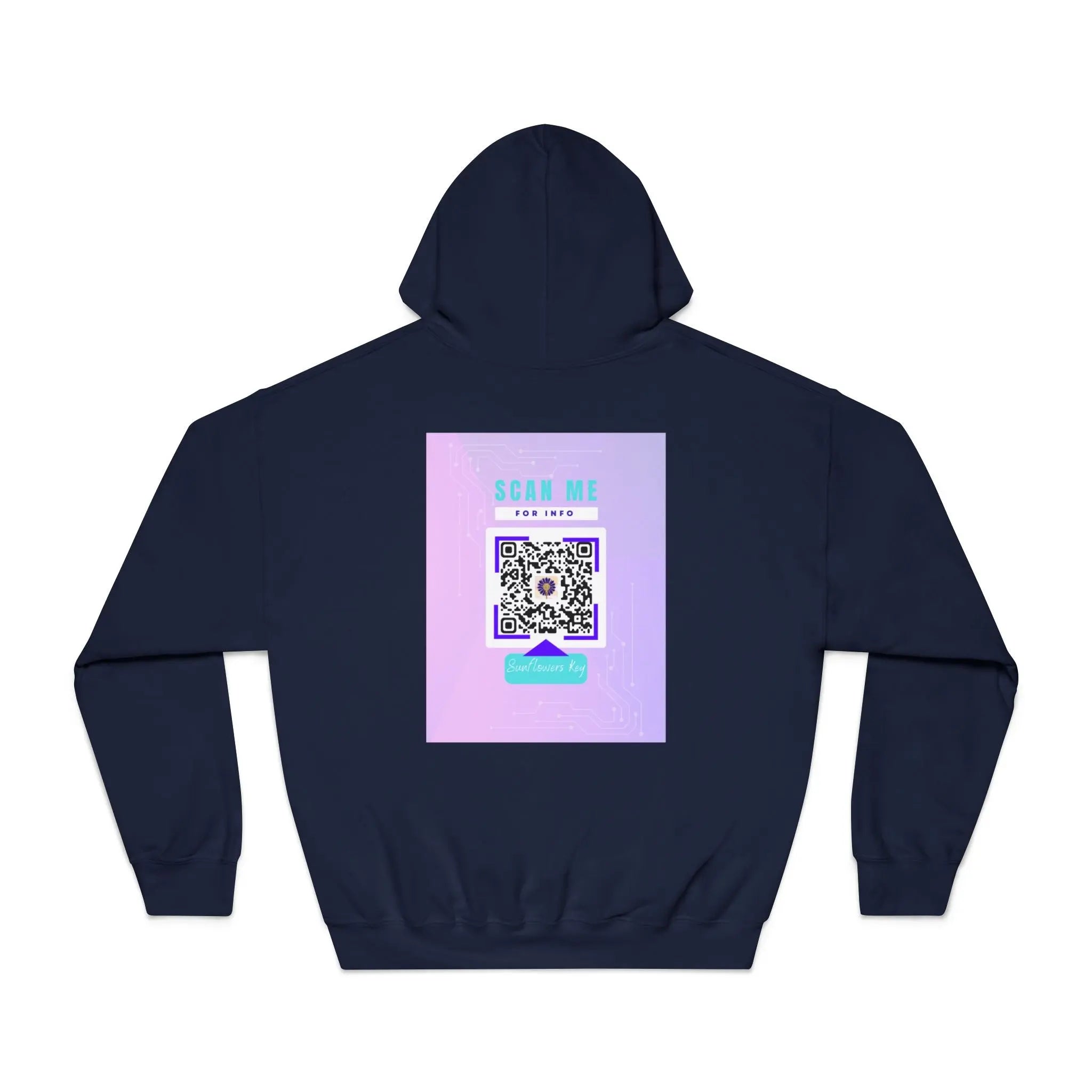 Survivor Photo Hoodie — QR Code Back Pullover Printify