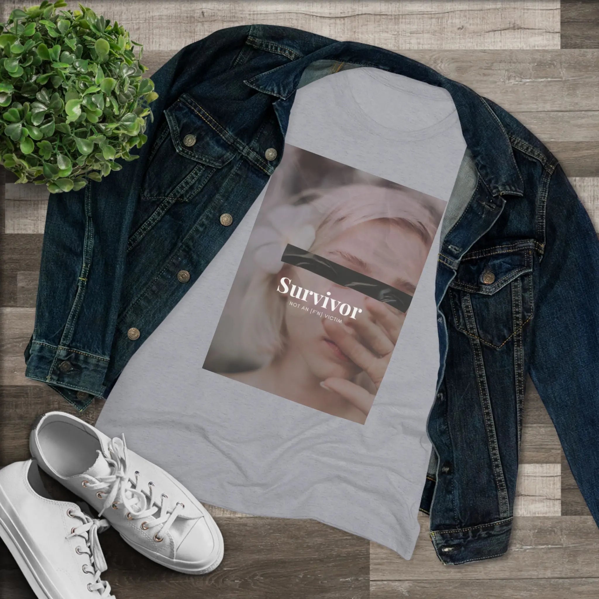 Survivor Photo Tee — Women’s Survivor Graphic T-Shirt Printify