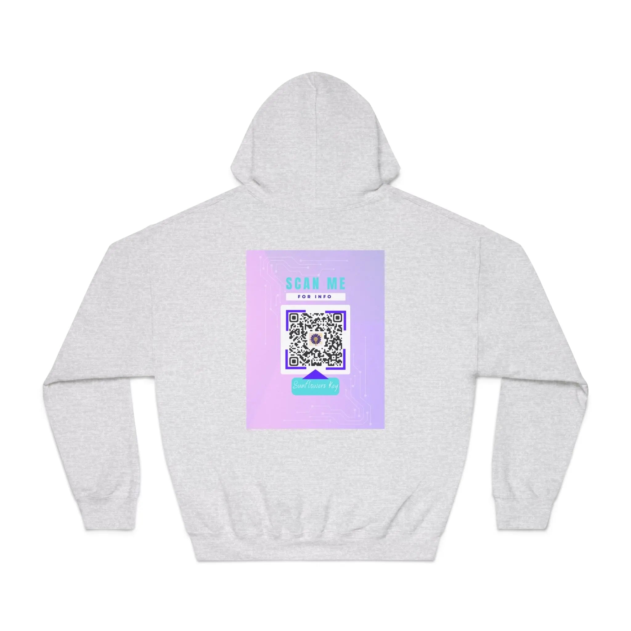 Survivor Photo Hoodie — QR Code Back Pullover Printify