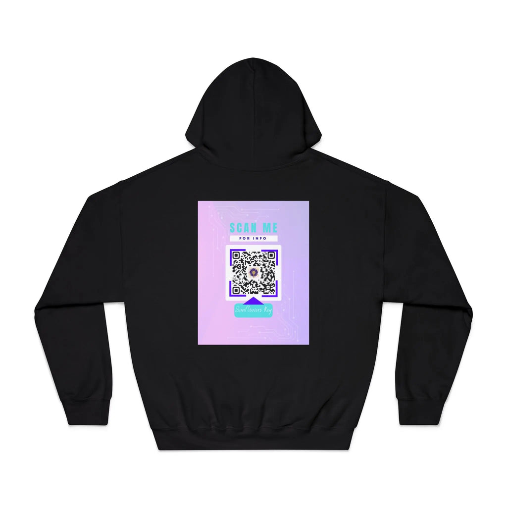 Survivor Photo Hoodie — QR Code Back Pullover Printify