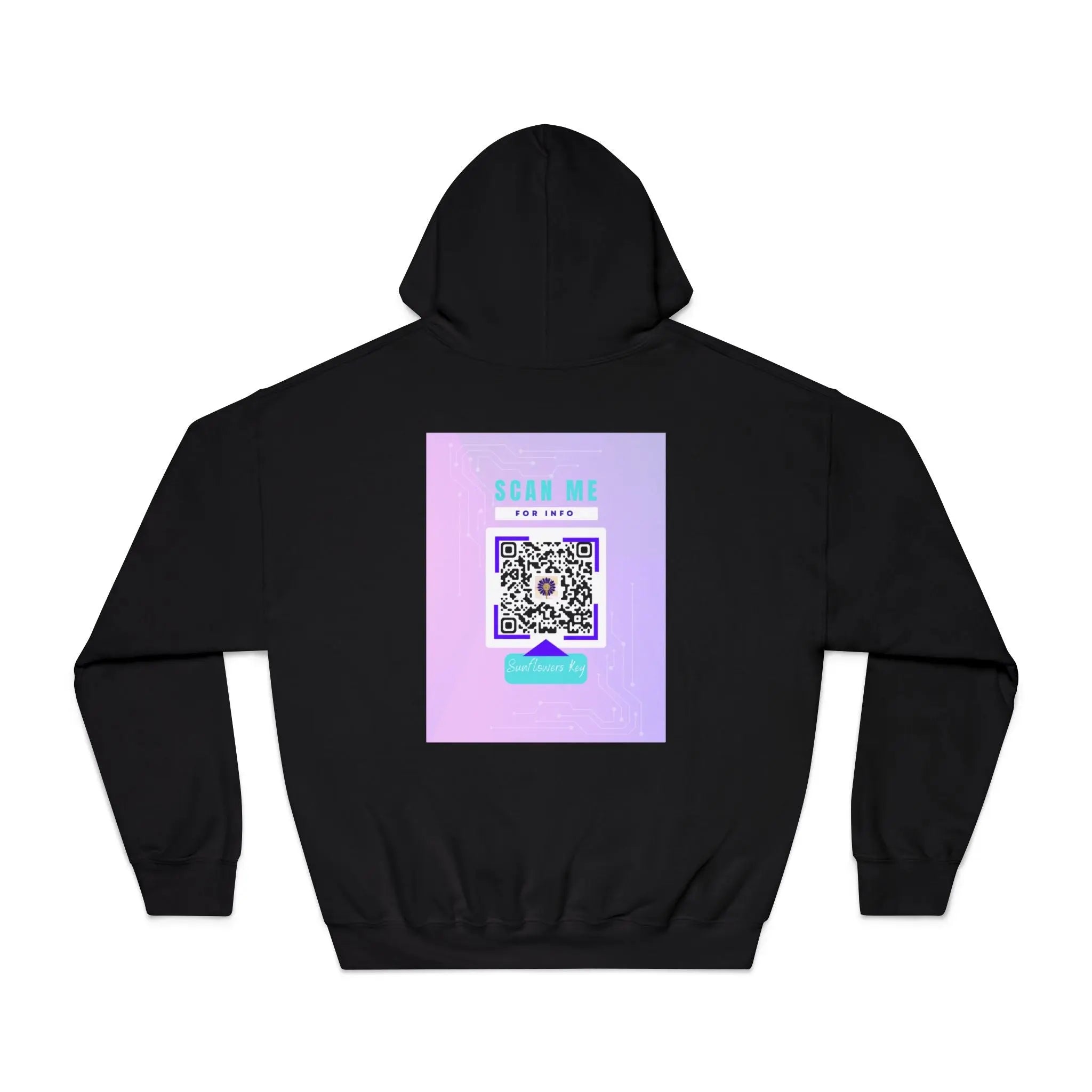 Survivor Photo Hoodie — QR Code Back Pullover Printify