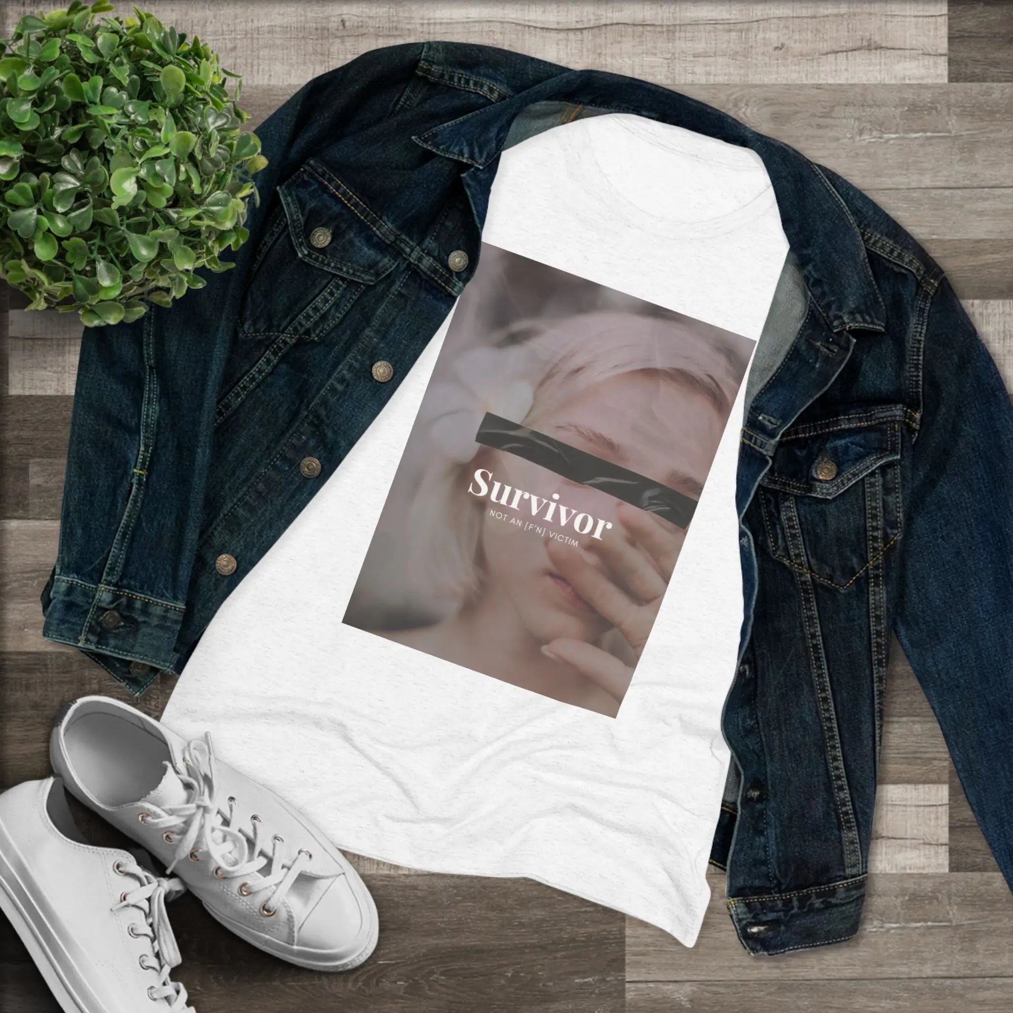 Survivor Photo Tee — Women’s Survivor Graphic T-Shirt Printify