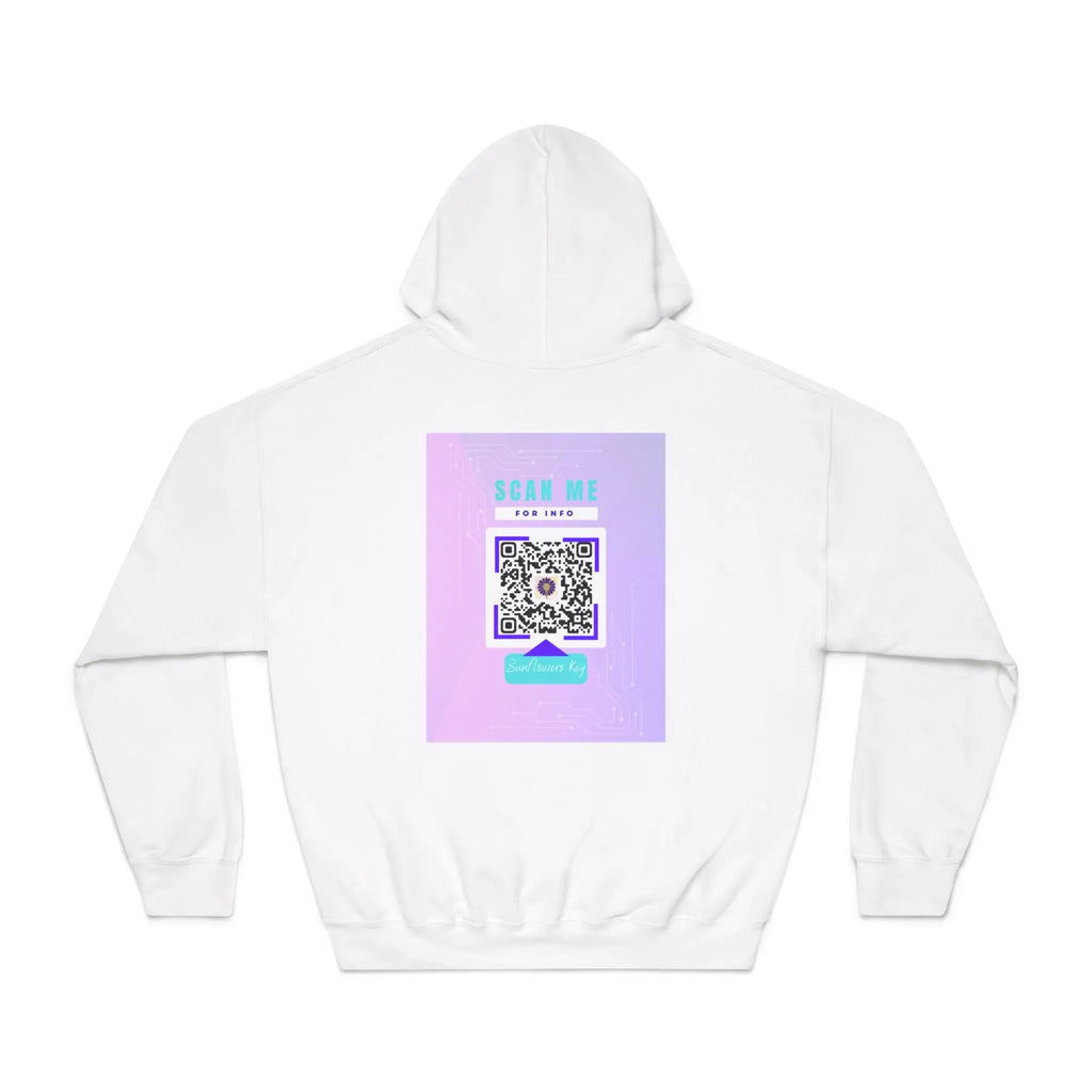 Survivor Photo Hoodie — QR Code Back Pullover Printify