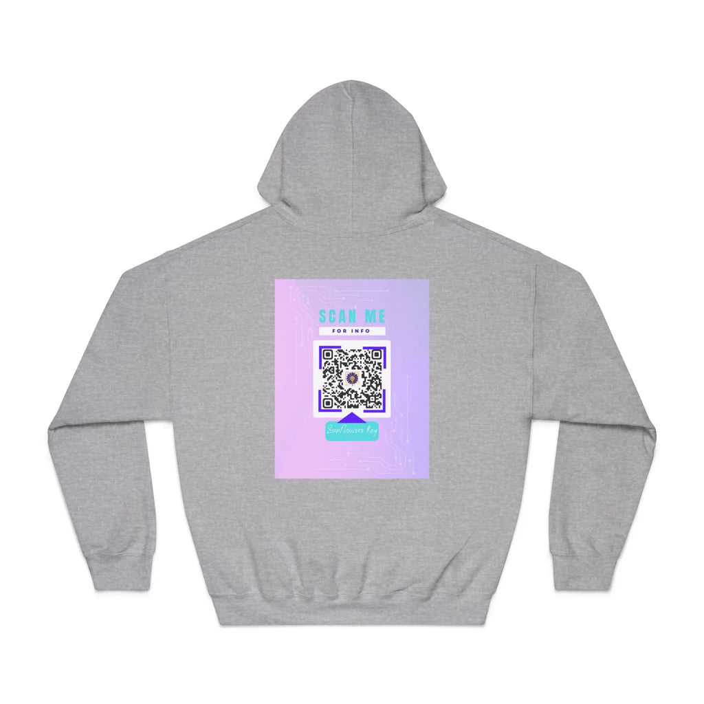 Survivor Photo Hoodie — QR Code Back Pullover Printify