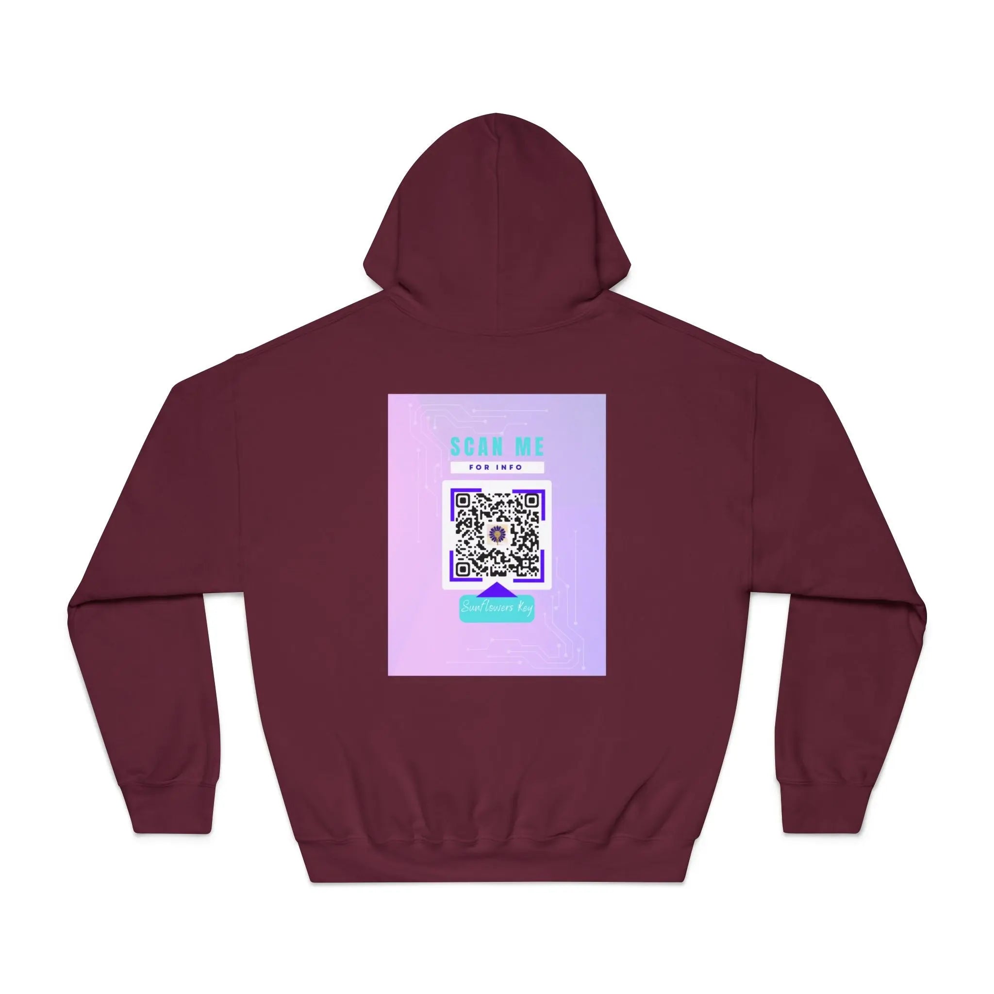 Survivor Photo Hoodie — QR Code Back Pullover Printify