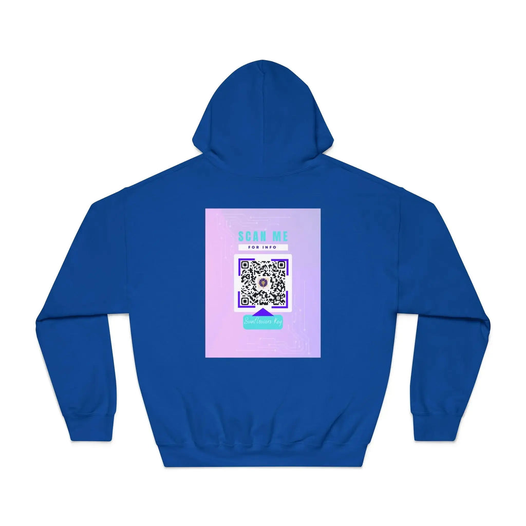 Survivor Photo Hoodie — QR Code Back Pullover Printify