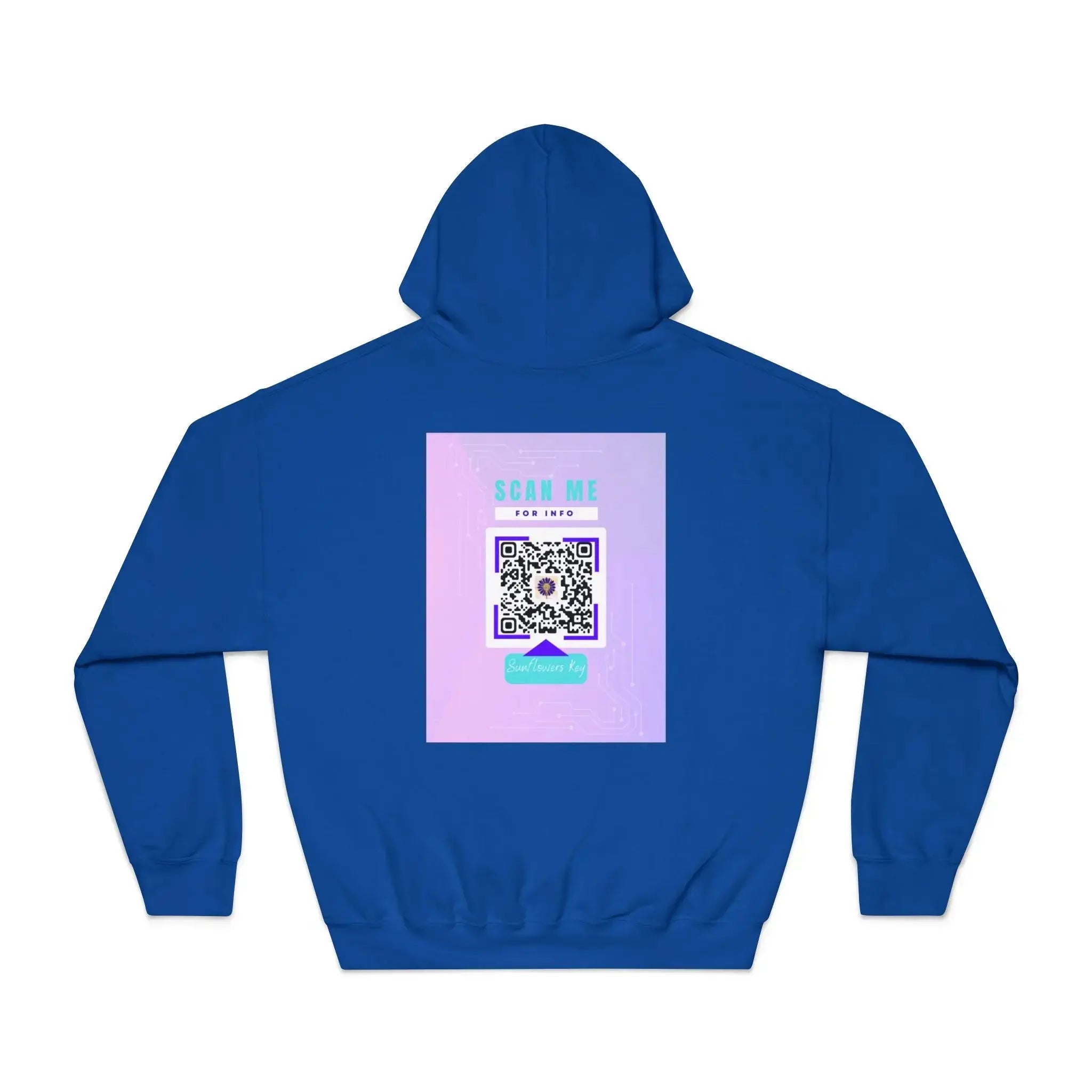 Survivor Photo Hoodie — QR Code Back Pullover Printify