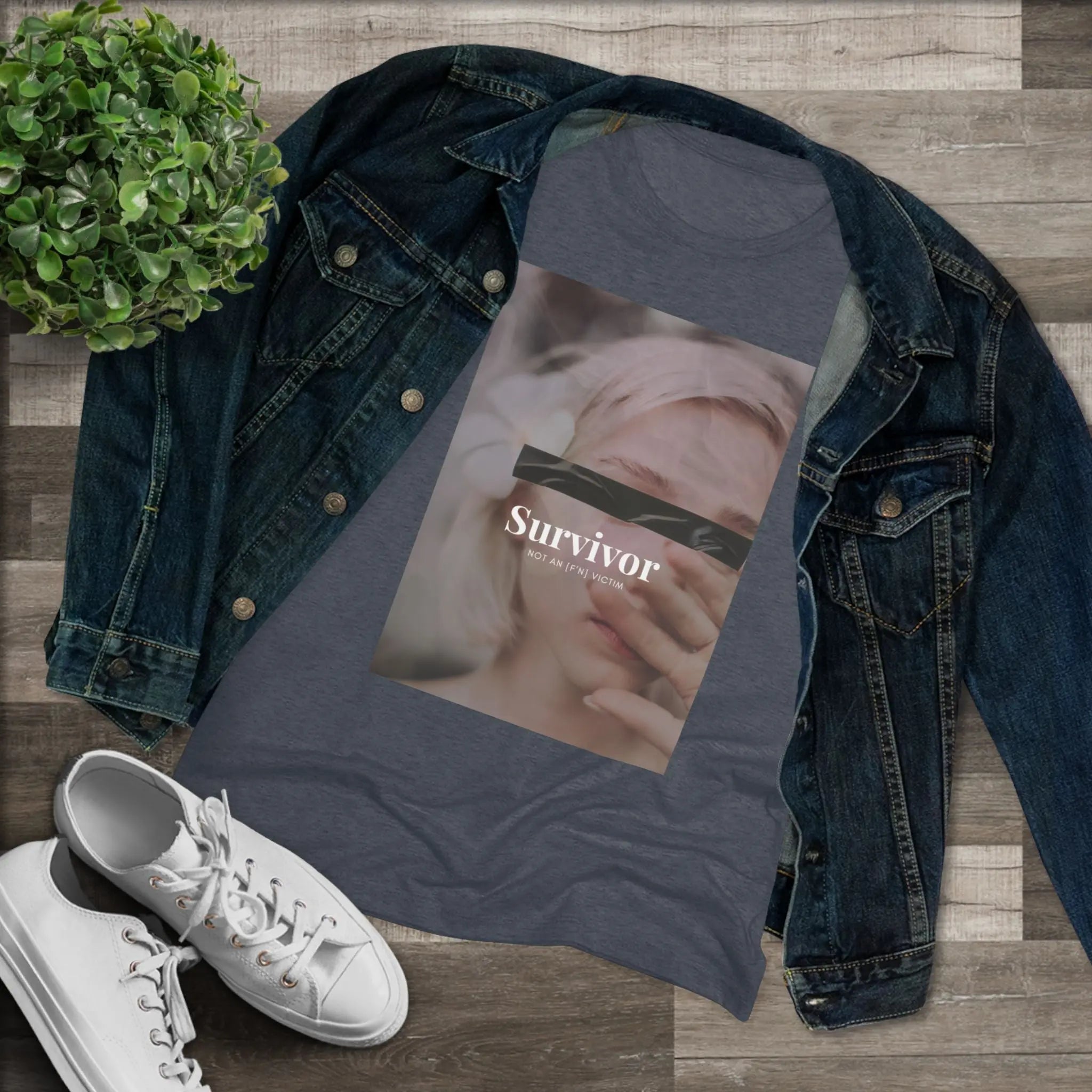 Survivor Photo Tee — Women’s Survivor Graphic T-Shirt Printify