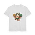 Youth Cheerleader Owl T-Shirt — Cute Pom-Pom Mascot Tee for Kids Printify